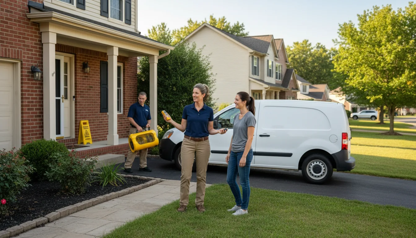 Water restoration image for Dehumidification And Cleanup Services in Woodlawn, TX